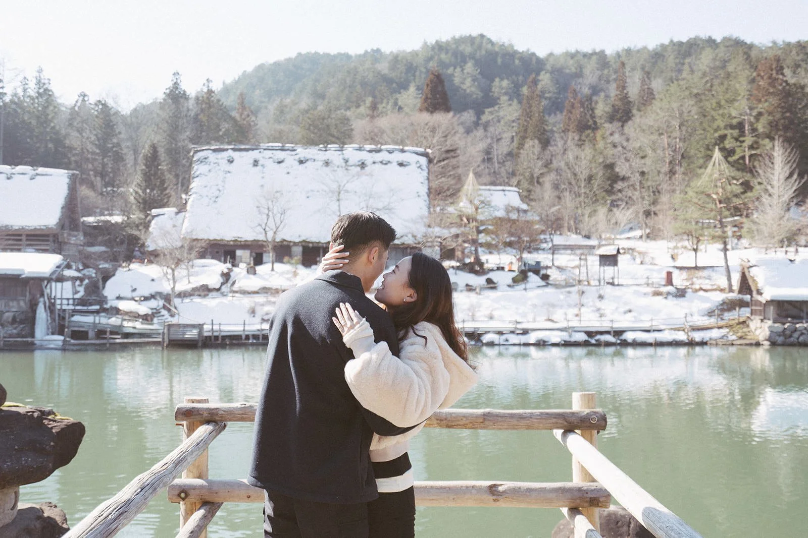 Proposal photoshoot at Hida no Sato — snowy