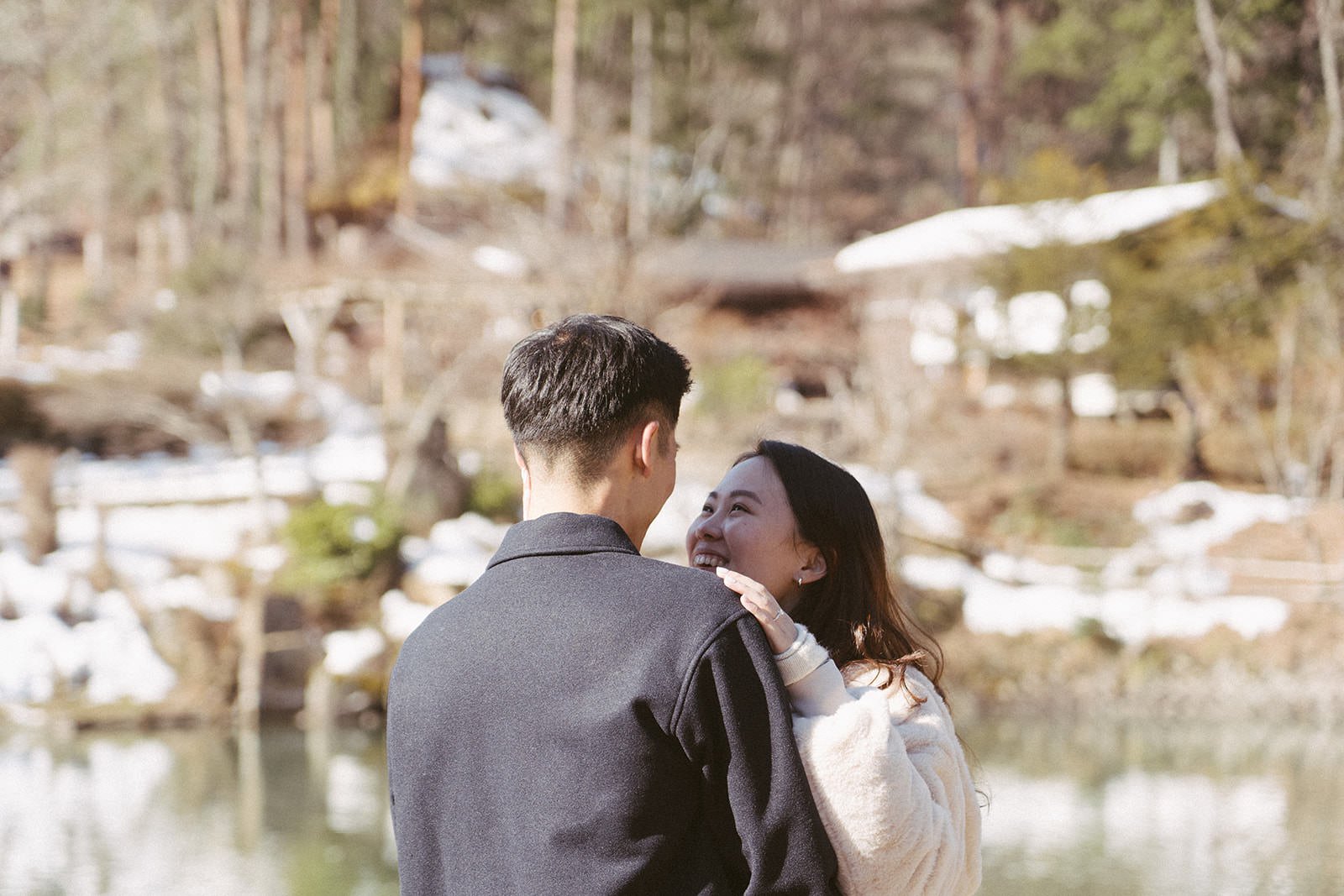 Proposal photoshoot at Hida no Sato — snowy