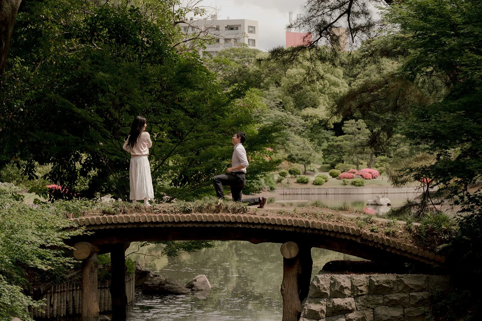 Proposal on Chidori Bridge, Rikugien Gardens Tokyo