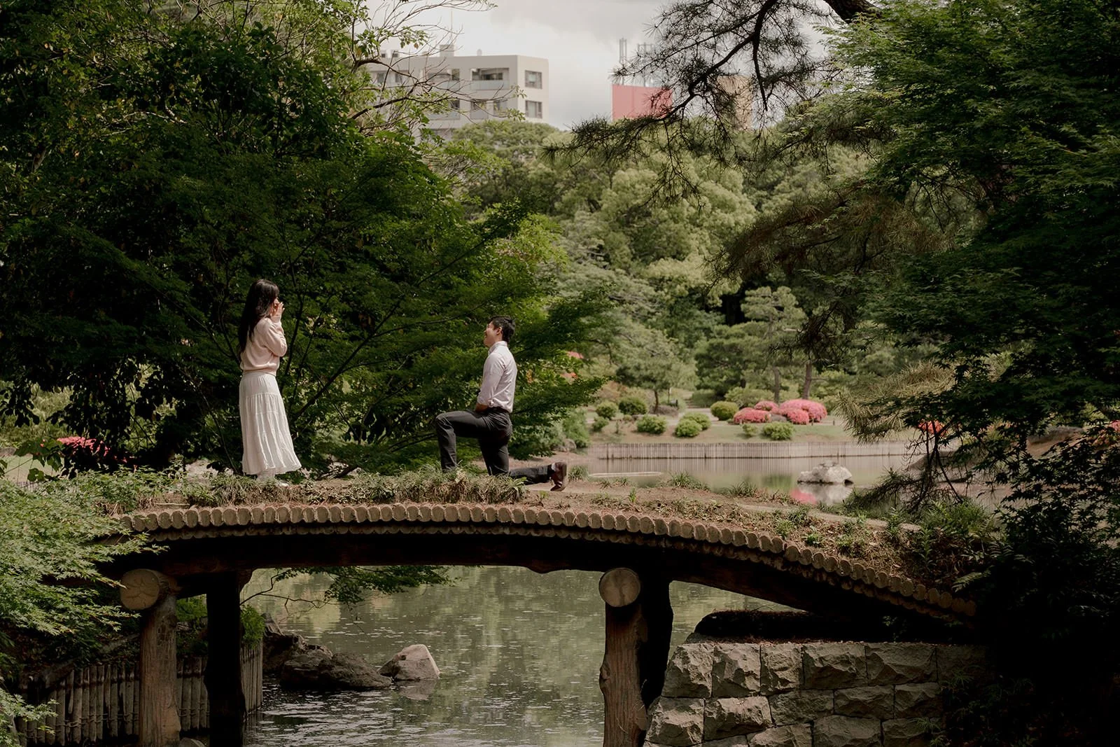 Proposal photography Rikugien spring morning