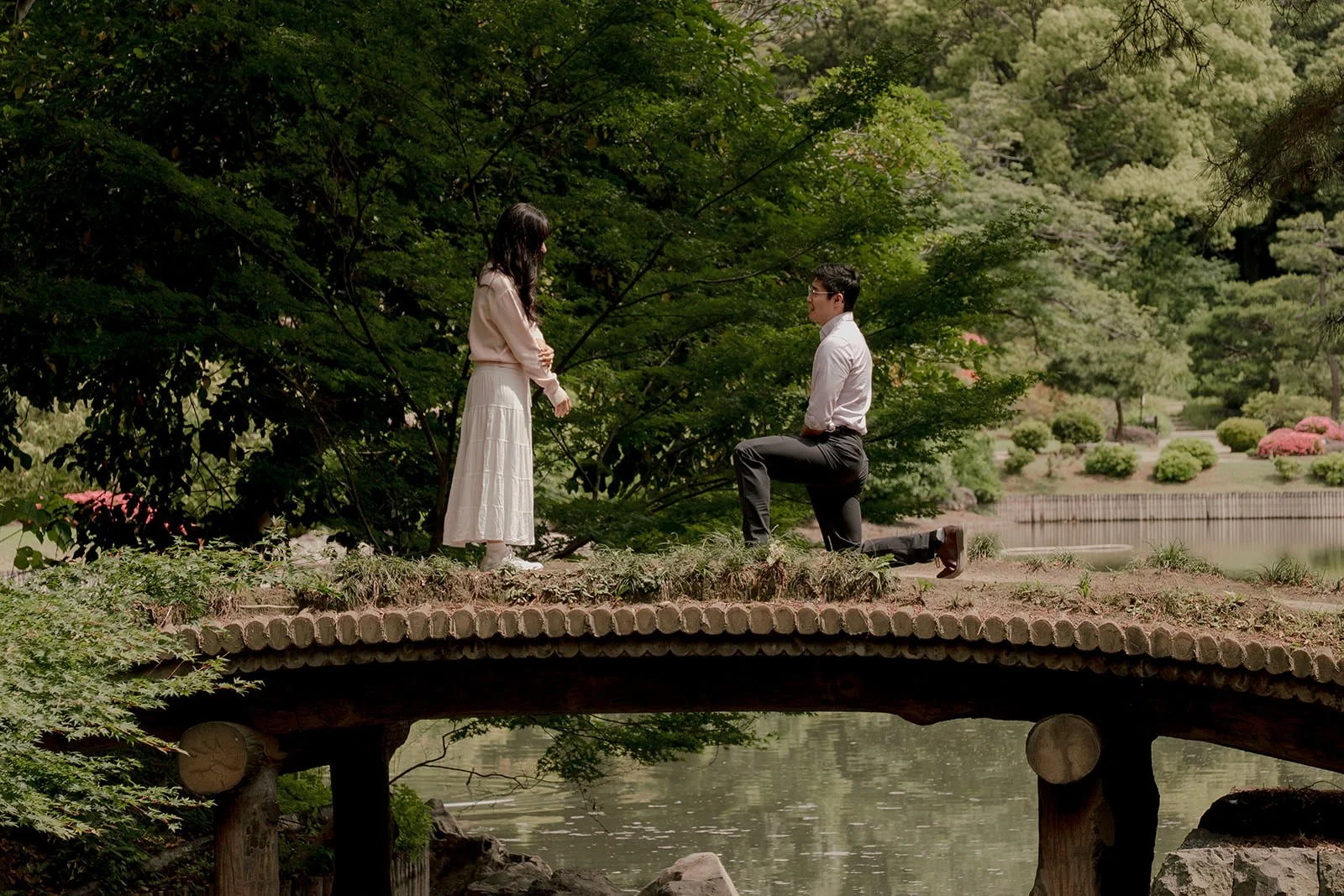 Portrait session after proposal, Rikugien Gardens