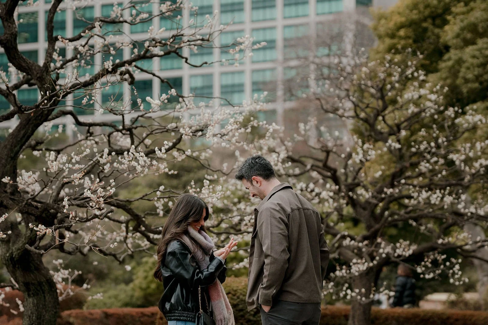 Winter proposal Tokyo plum blossom garden