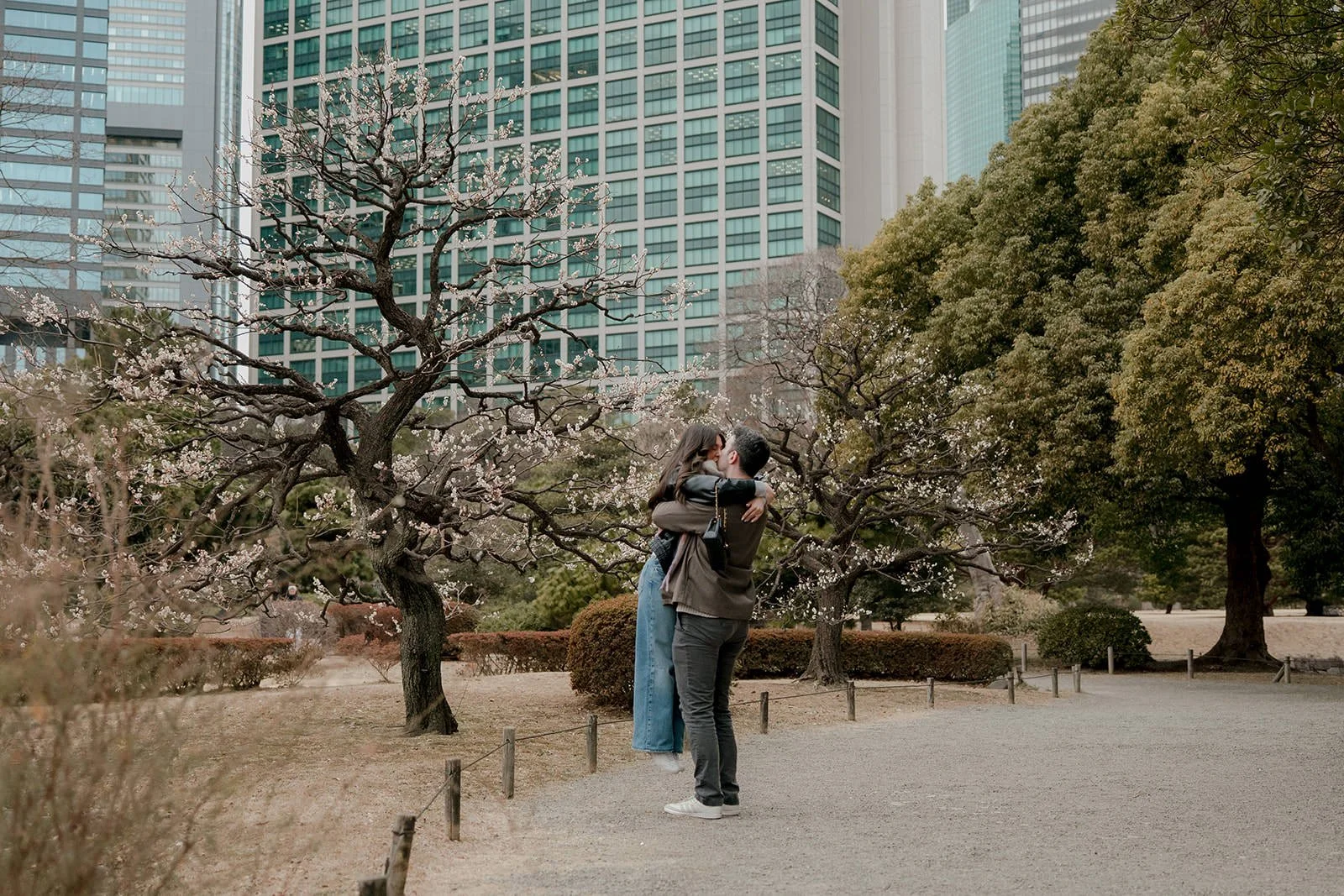 Surprise proposal Hamarikyu Gardens February Tokyo