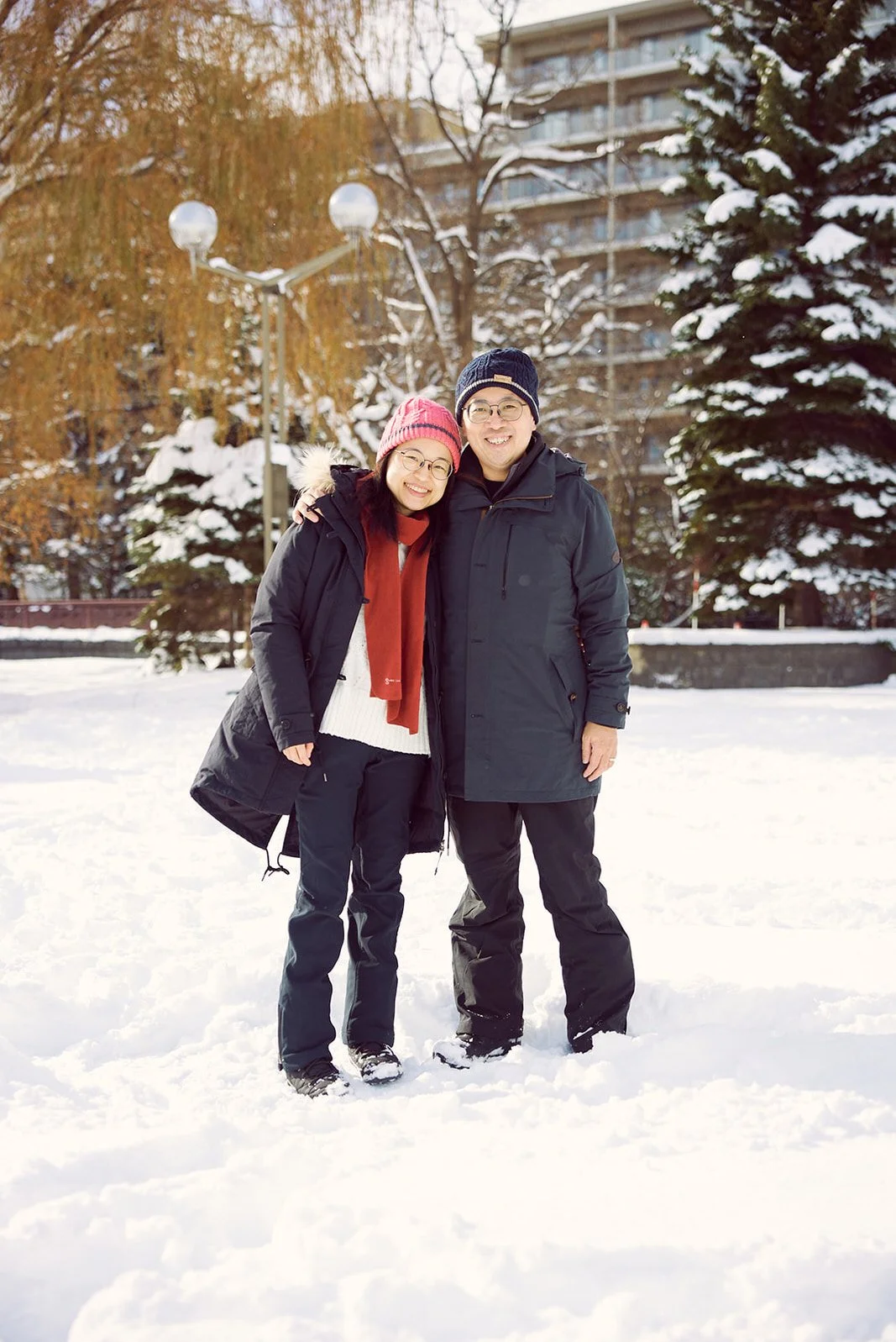 couples photoshoot sapporo snow