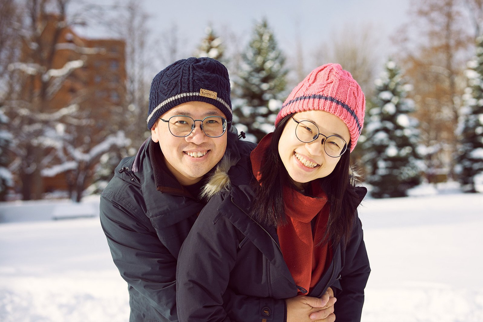 couples photoshoot sapporo snow