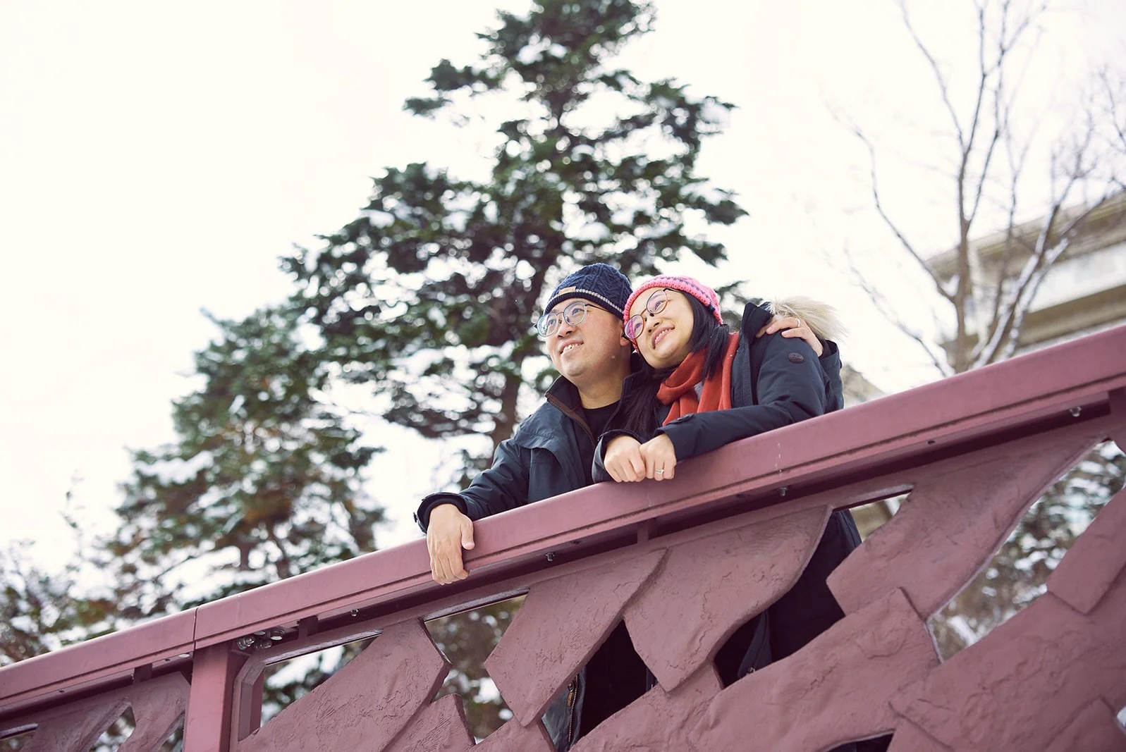 couples photoshoot sapporo snow