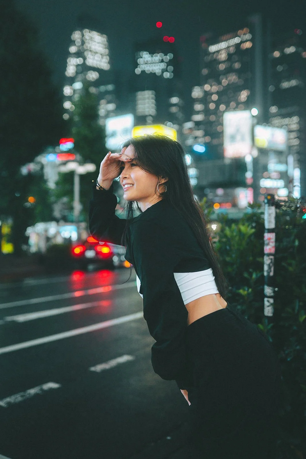couples photoshoot shinjuku night lights