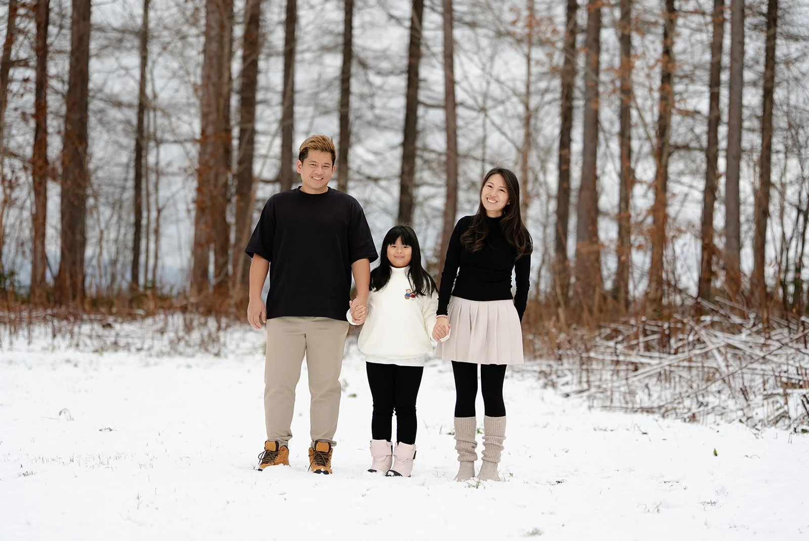 family photoshoot sapporo snow
