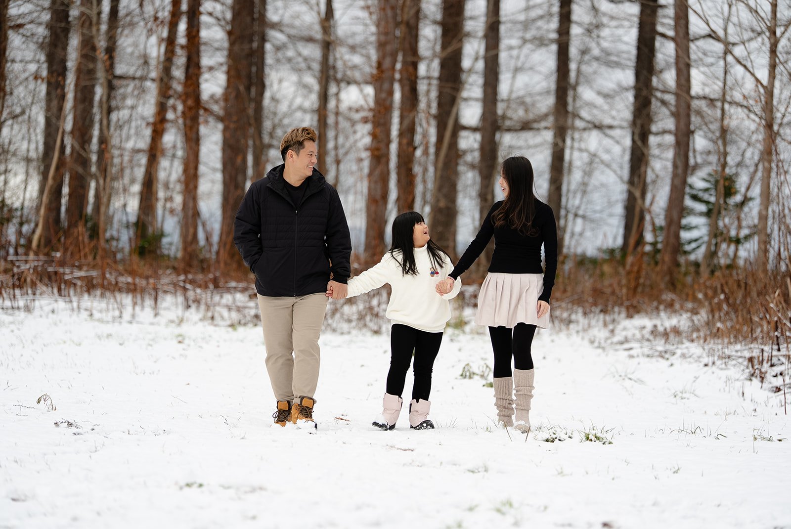family photoshoot sapporo snow