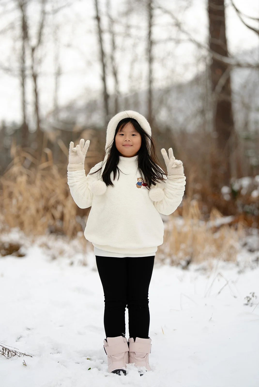 family photoshoot sapporo snow
