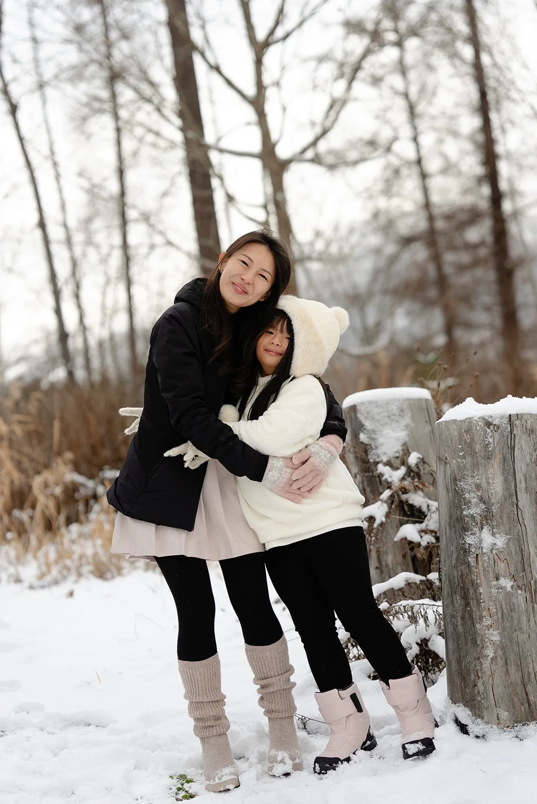 family photoshoot sapporo snow