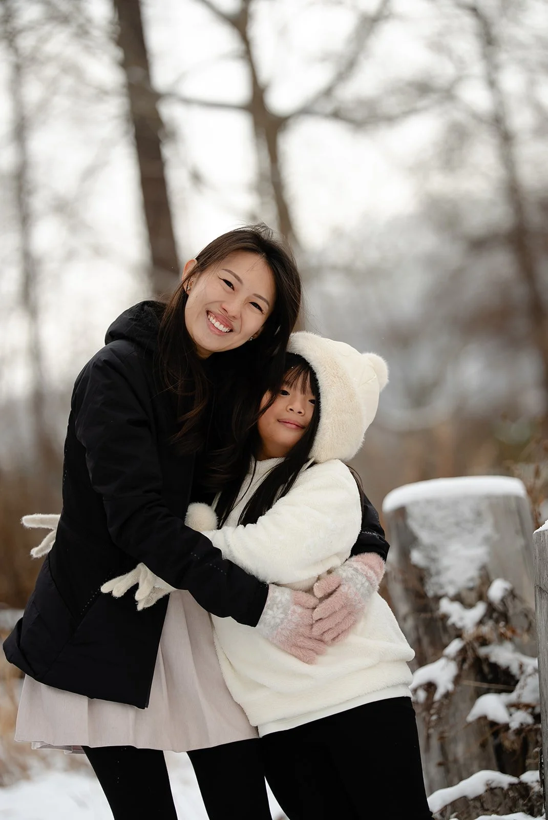 family photoshoot sapporo snow