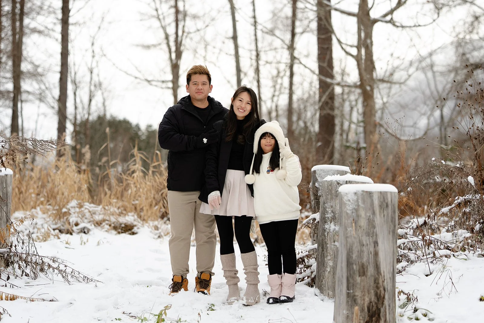 family photoshoot sapporo snow