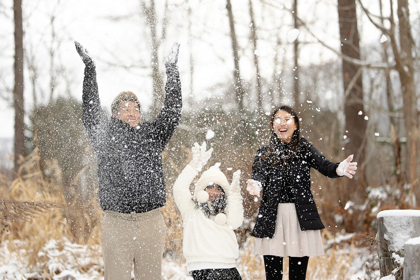 family photoshoot sapporo snow