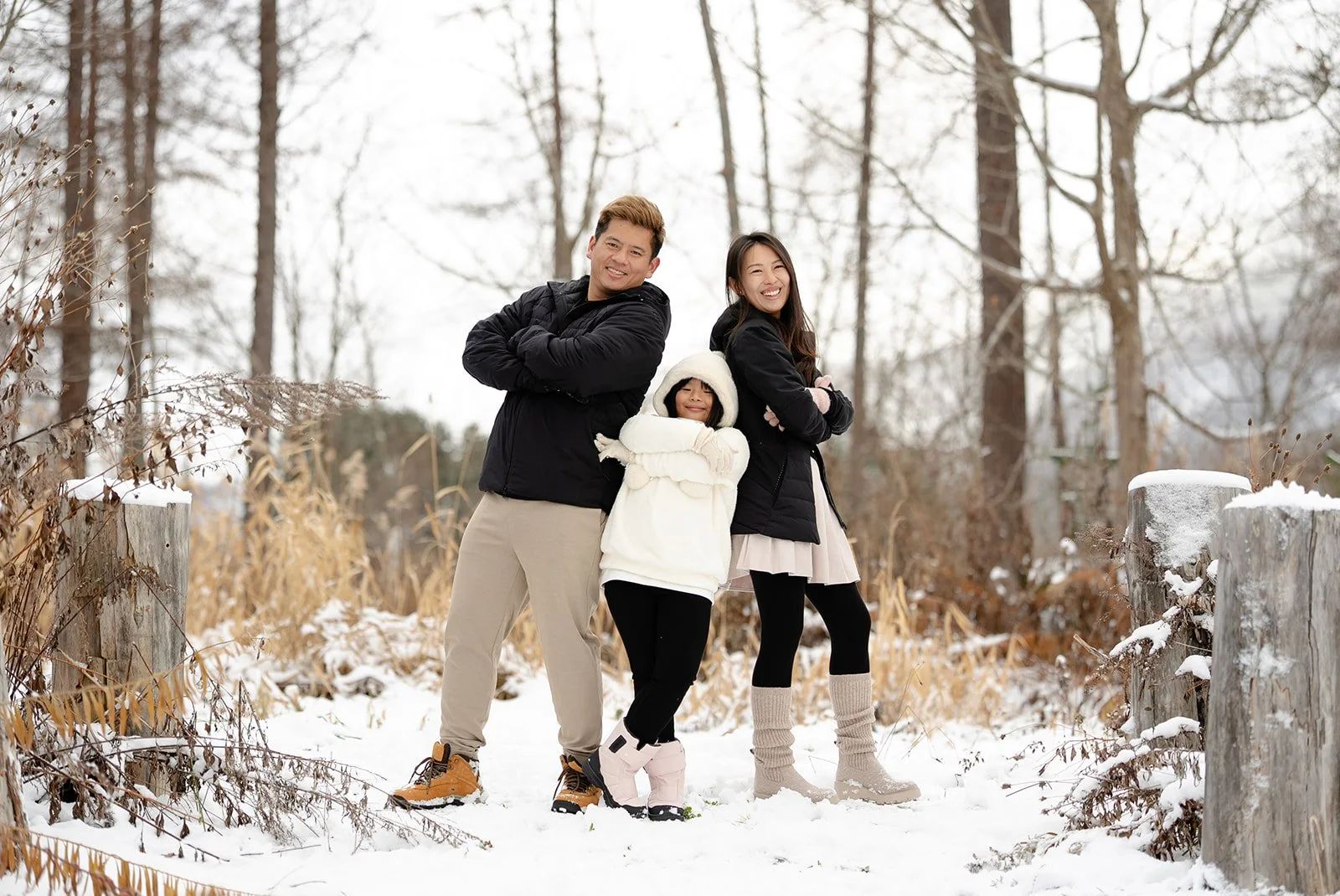 family photoshoot sapporo snow