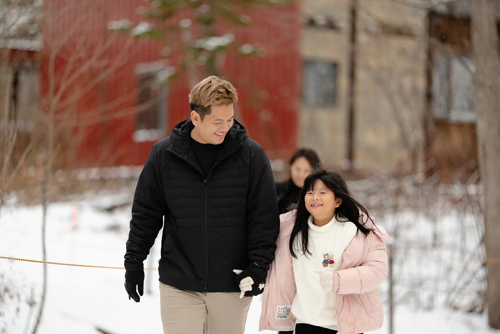 family photoshoot sapporo snow