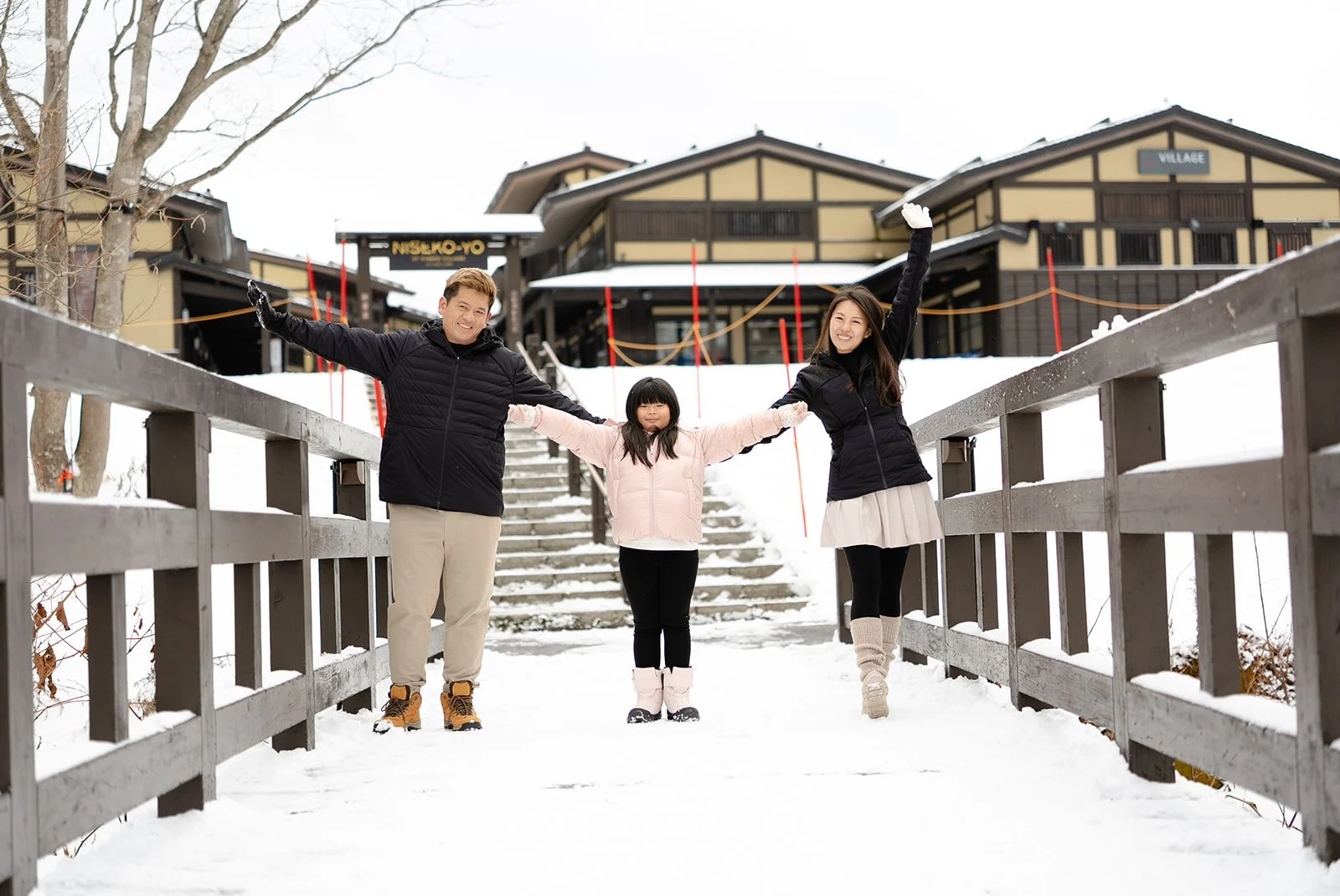 family photoshoot sapporo snow