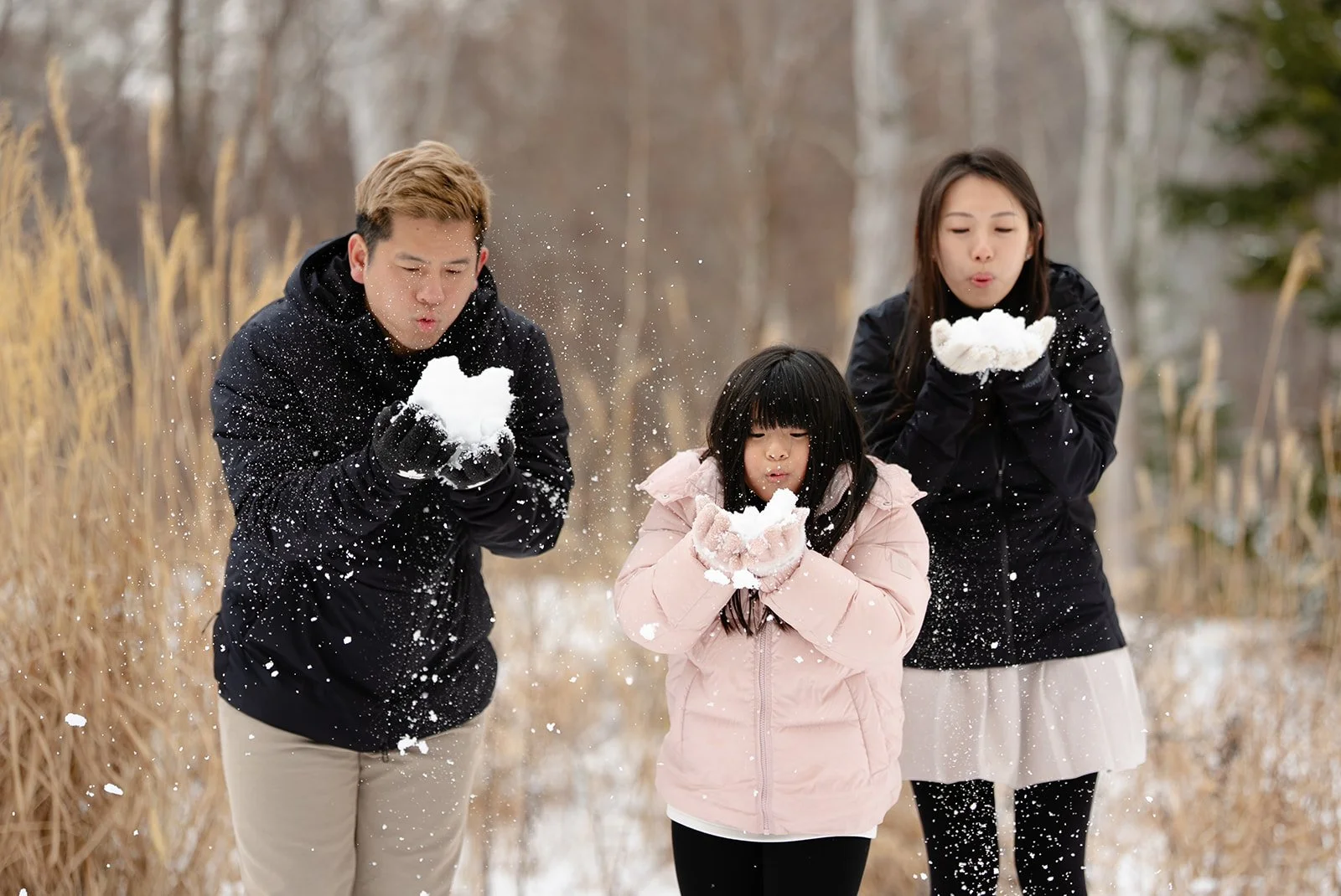 family photoshoot sapporo snow