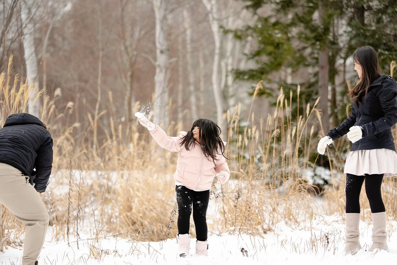 family photoshoot sapporo snow