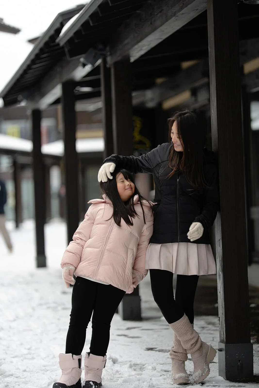family photoshoot sapporo snow