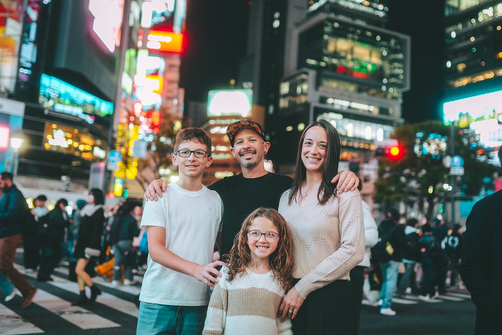 family photoshoot shibuya crossing