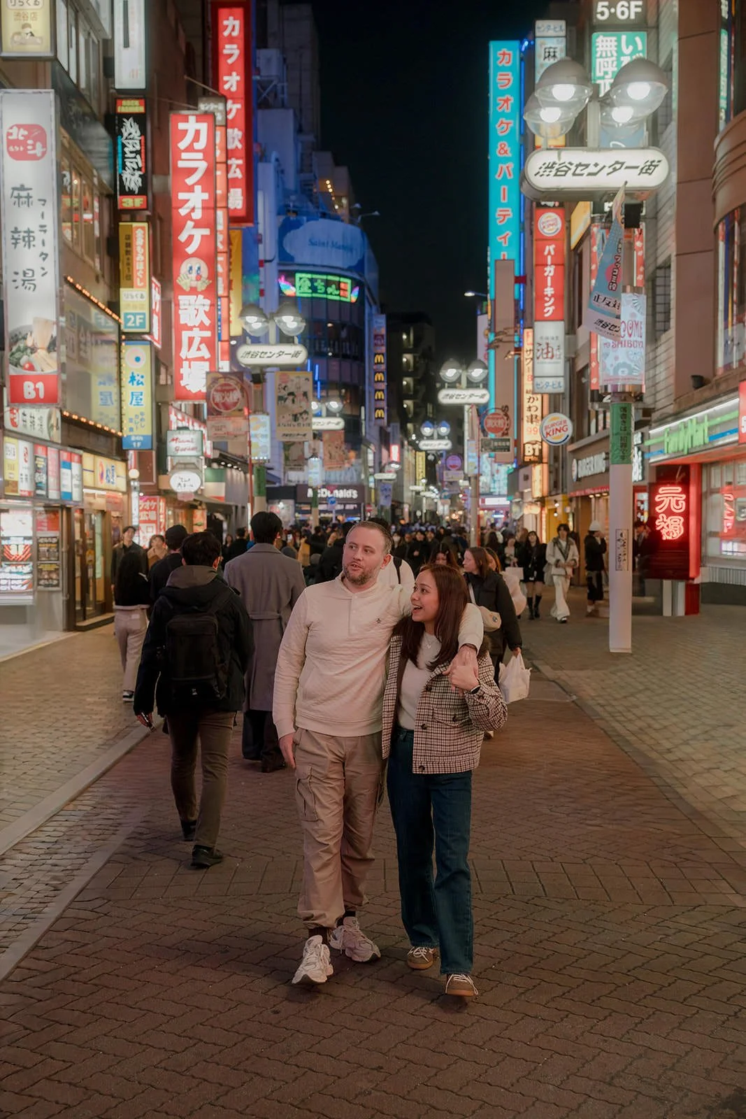 family photoshoot shibuya night