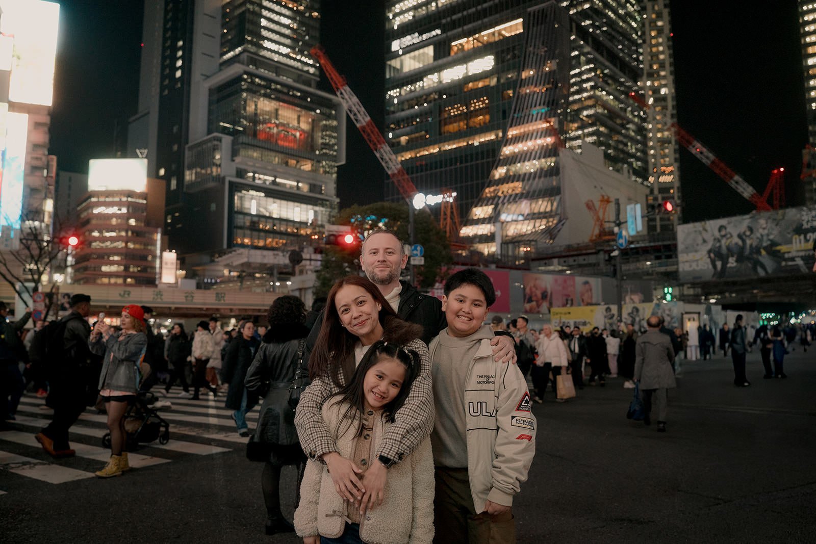 family photoshoot shibuya night