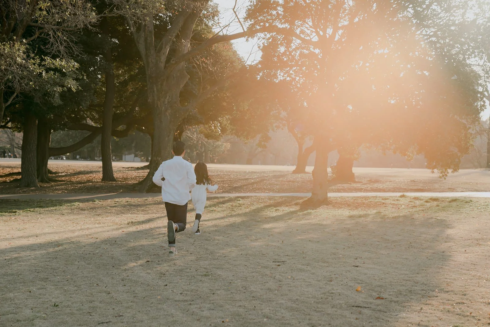 family photoshoot shinjuku gyoen sunset