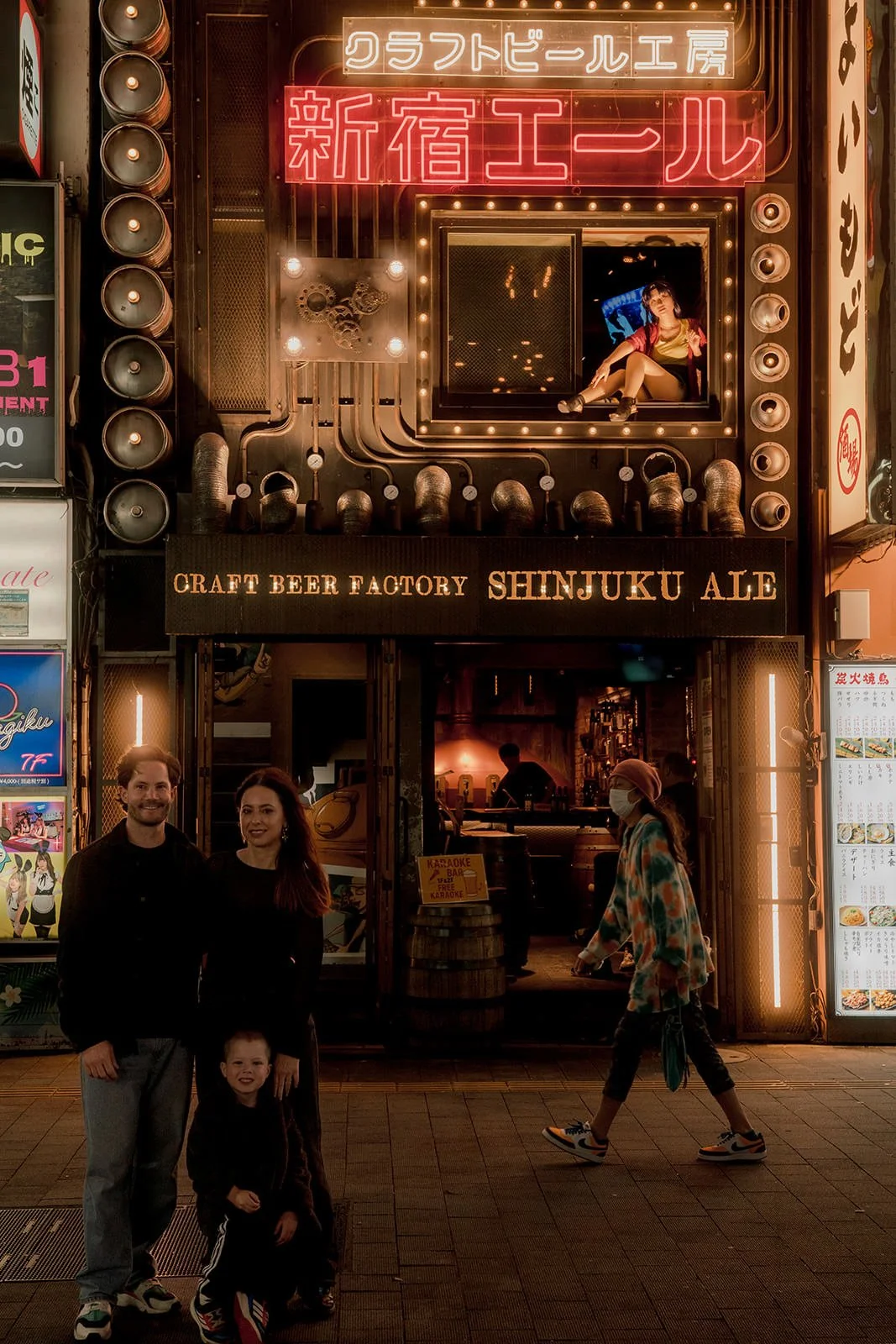 family photoshoot shinjuku night