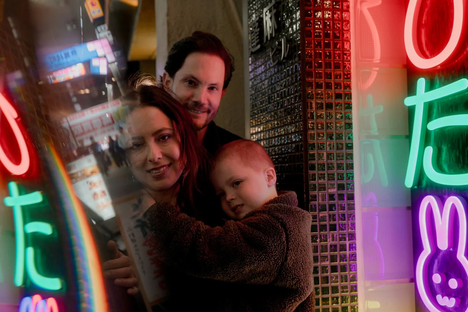 family photoshoot shinjuku night