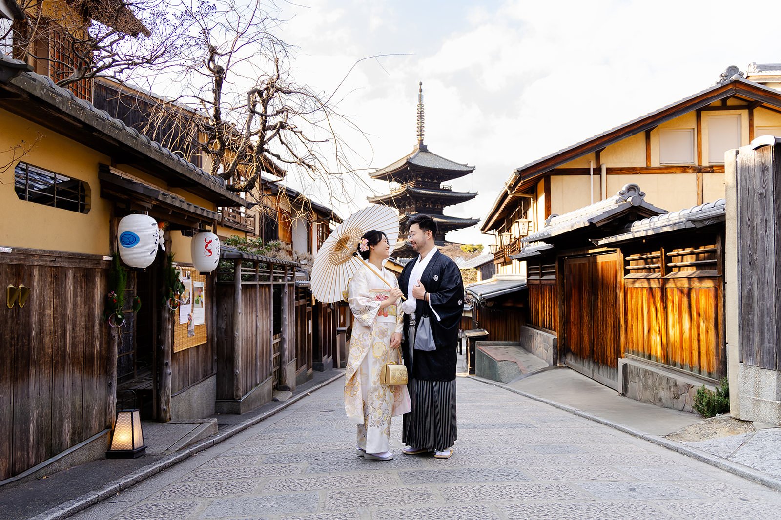 Couples photoshoot in kimono in Kyoto