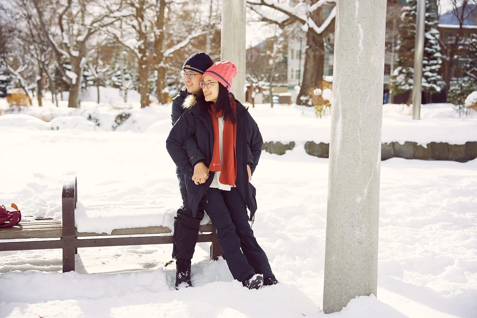 Winter couples photoshoot in Sapporo by Photo My Tokyo
