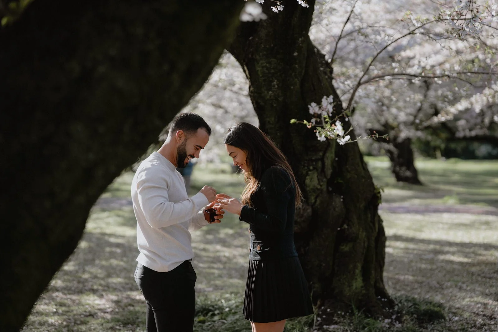 Cherry blossom proposal photoshoot Tokyo sunset, photo 11