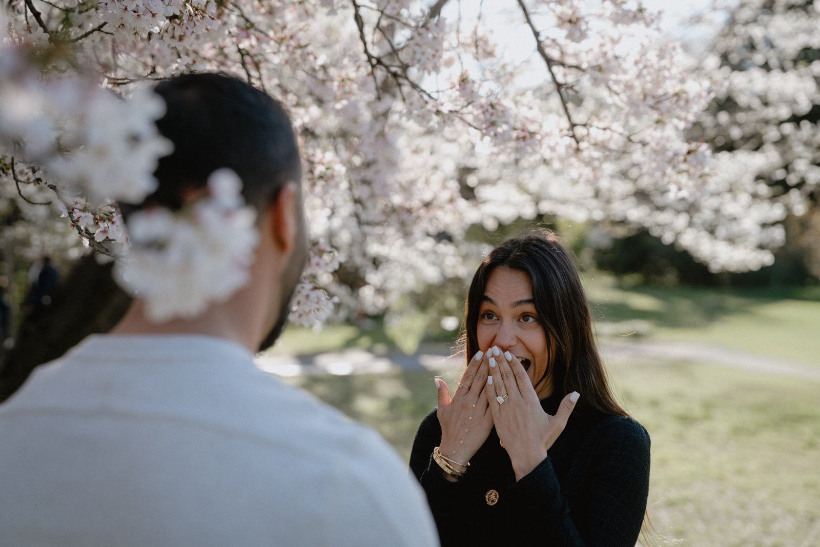 Cherry blossom proposal photoshoot Tokyo sunset, photo 16