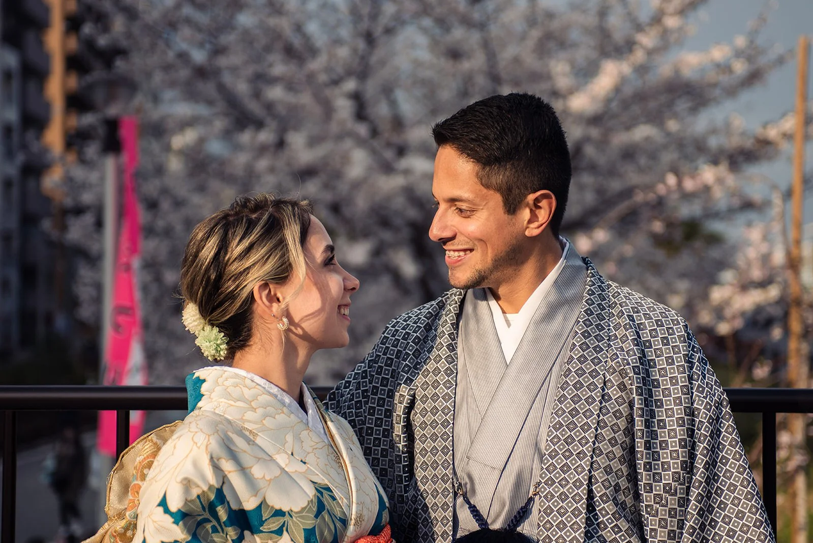 Kimono proposal photoshoot cherry blossoms Sumida Koen Tokyo, photo 1