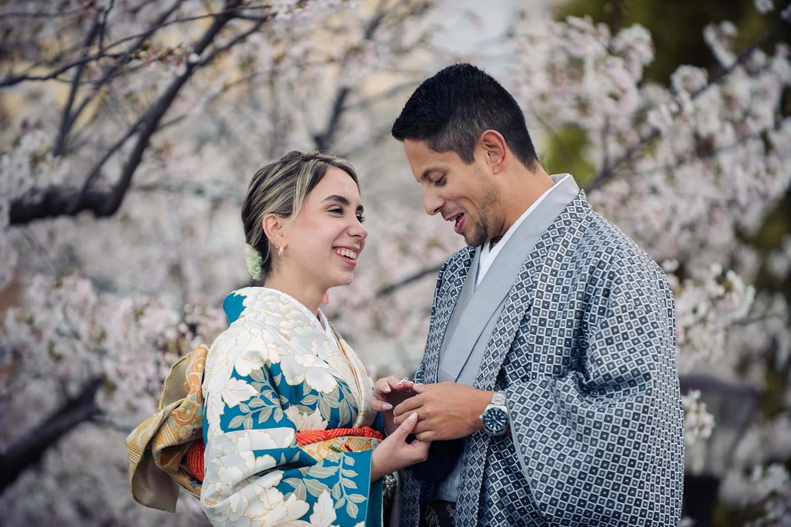 Kimono proposal photoshoot cherry blossoms Sumida Koen Tokyo, photo 8