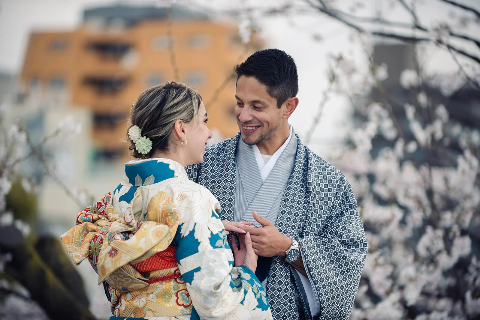 Kimono proposal photoshoot cherry blossoms Sumida Koen Tokyo, photo 9