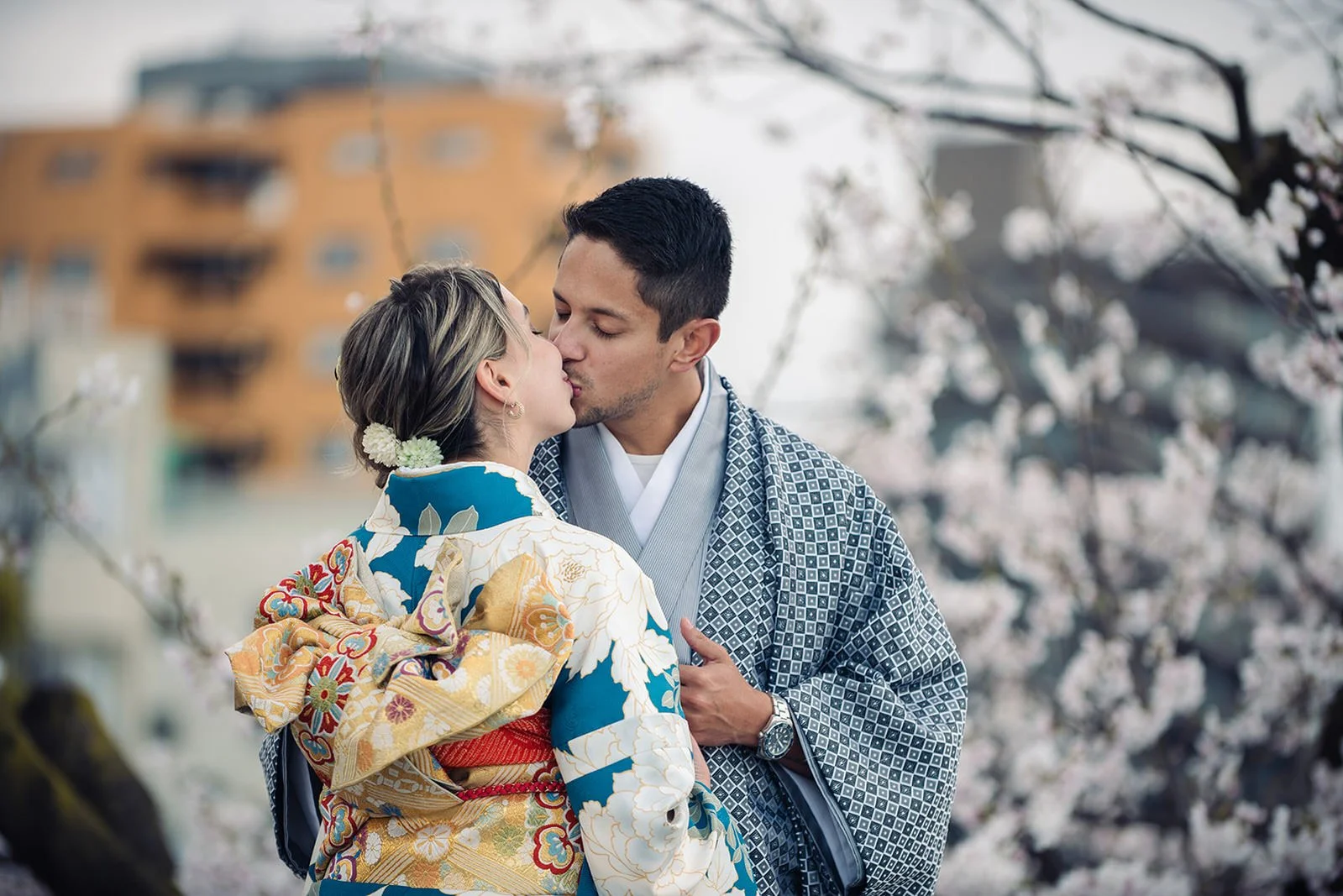 Kimono proposal photoshoot cherry blossoms Sumida Koen Tokyo, photo 10