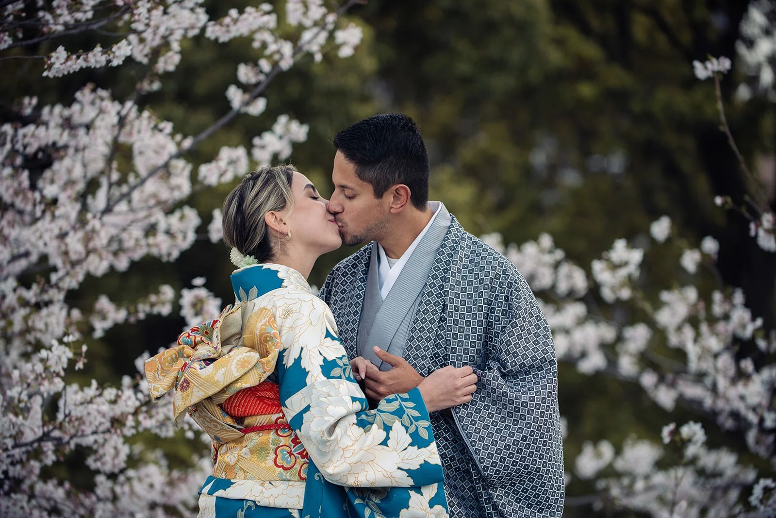 Kimono proposal photoshoot cherry blossoms Sumida Koen Tokyo, photo 11