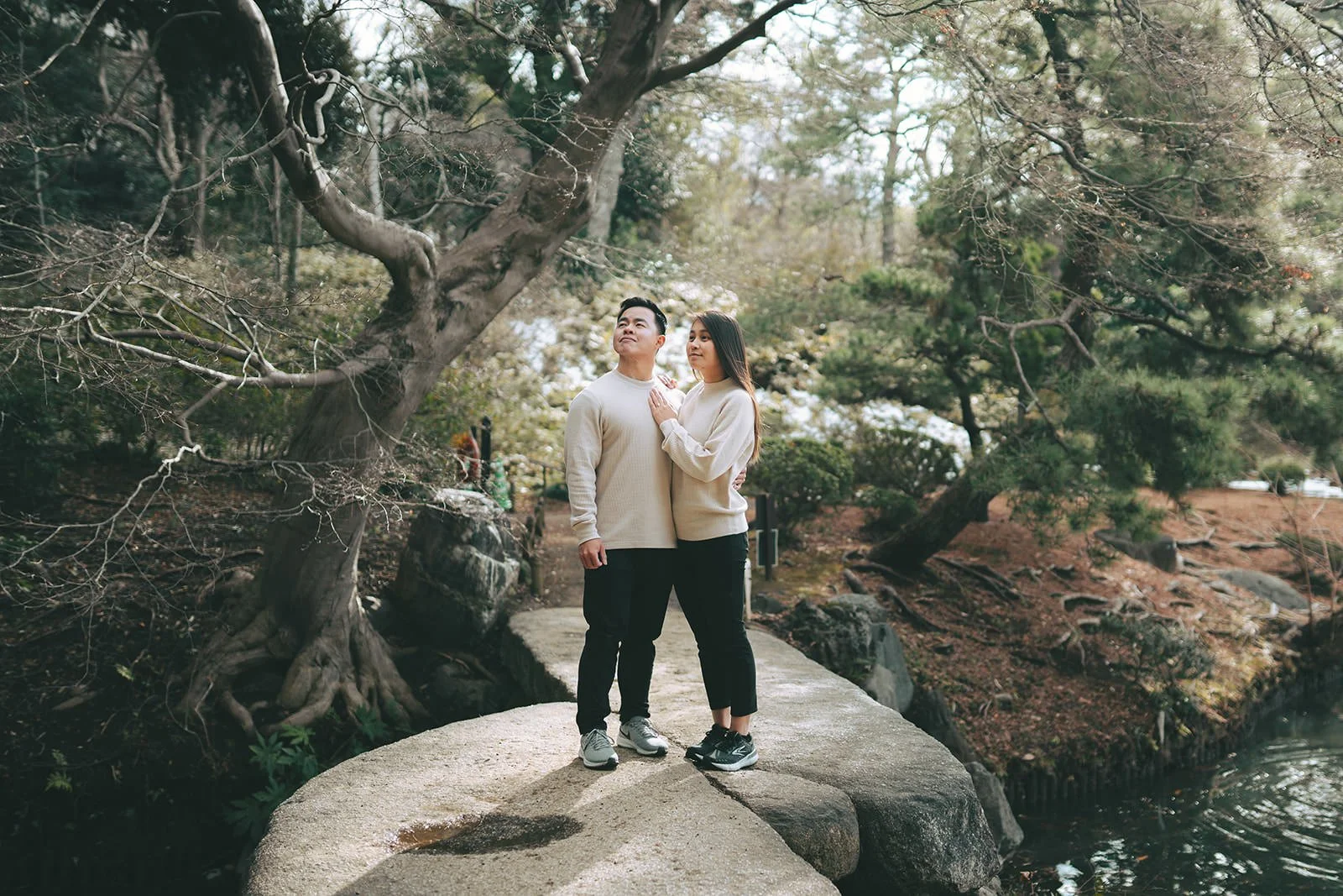 Proposal photoshoot Rikugien Garden winter snow Tokyo, photo 13