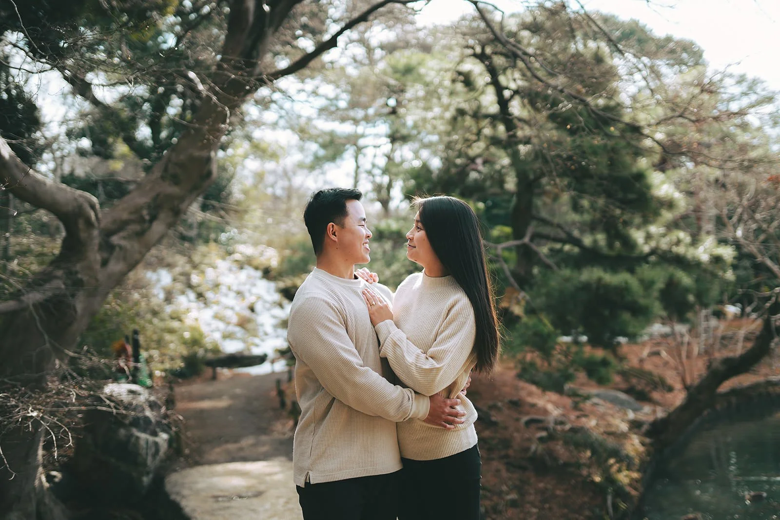 Proposal photoshoot Rikugien Garden winter snow Tokyo, photo 14