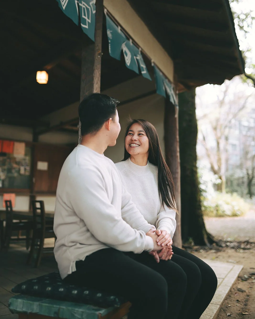 Proposal photoshoot Rikugien Garden winter snow Tokyo, photo 20