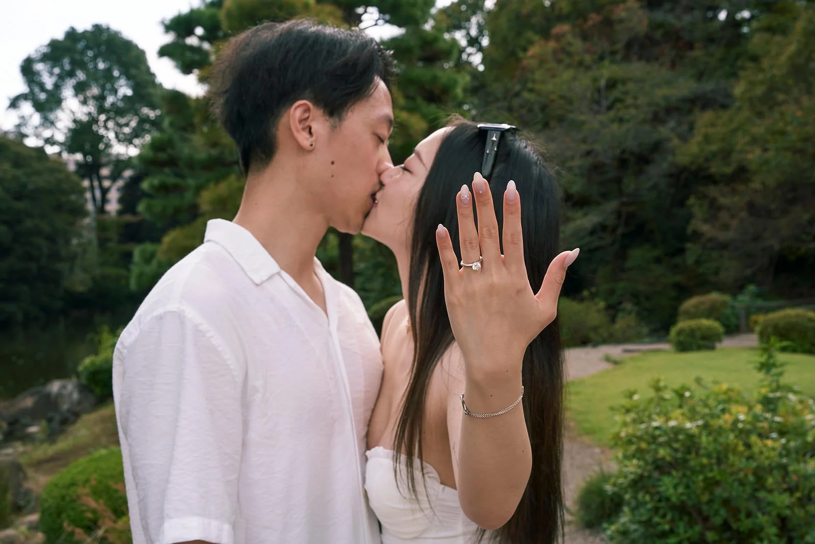 Proposal photoshoot Shinjuku Gyoen summer Tokyo, photo 7
