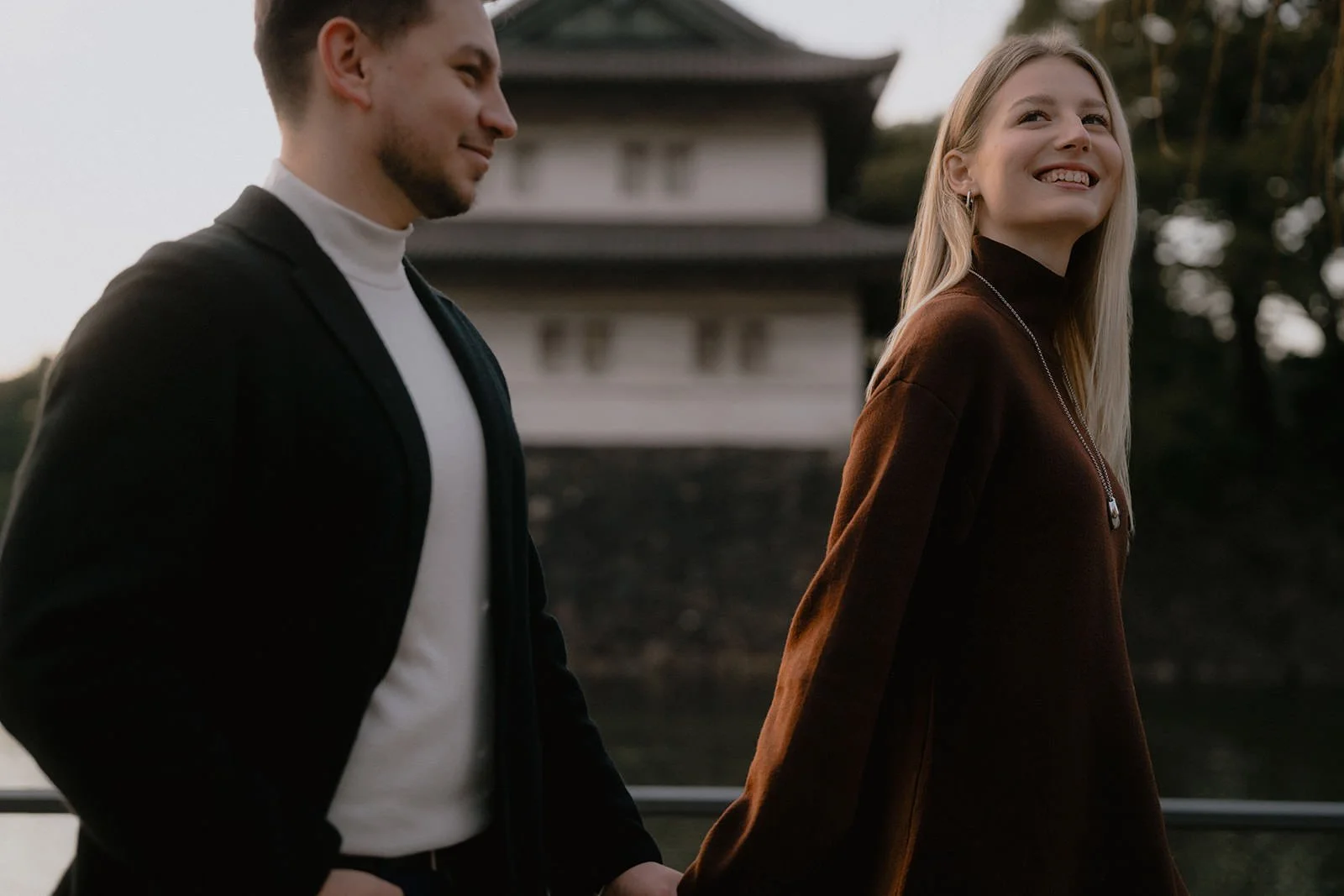 Proposal photoshoot Imperial Palace sunset Tokyo, photo 28