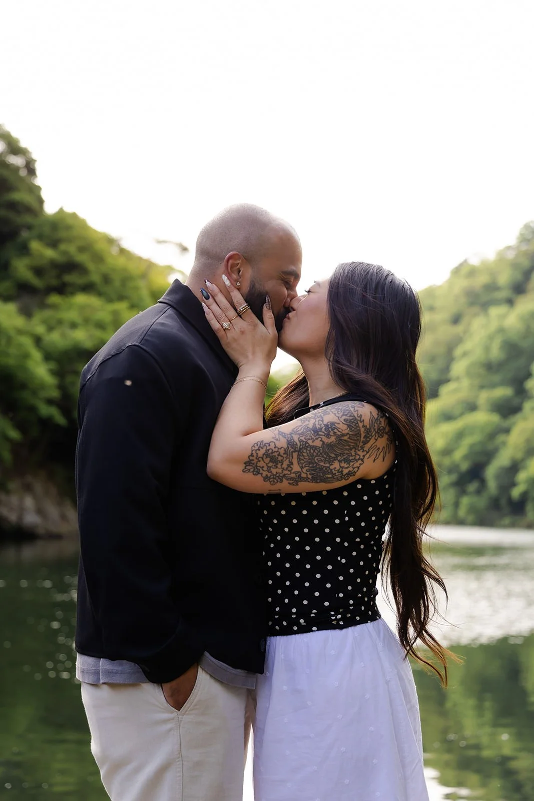 Proposal photoshoot at Katsura River, Kyoto