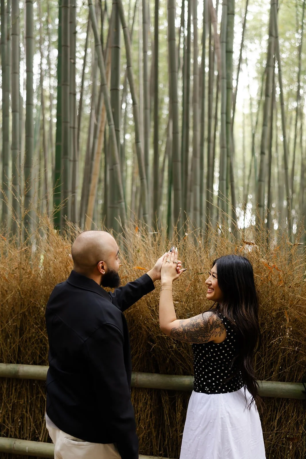 Proposal photoshoot at Katsura River, Kyoto