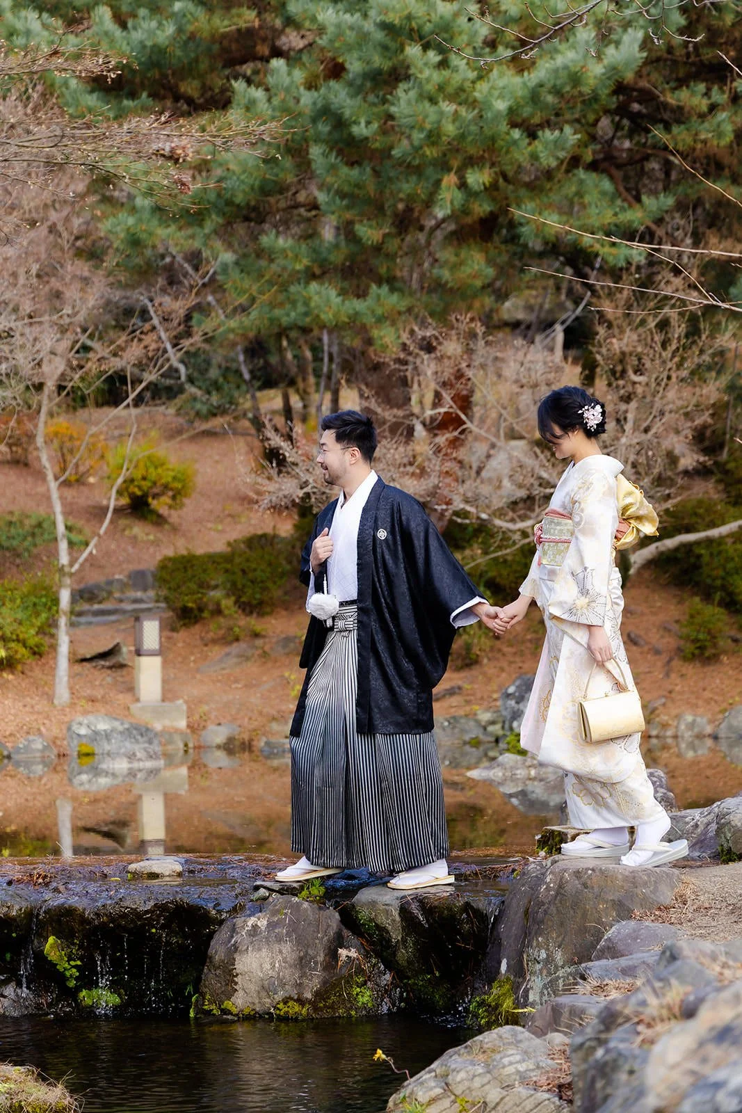 Kimono proposal photoshoot at Maruyama Koen, Kyoto