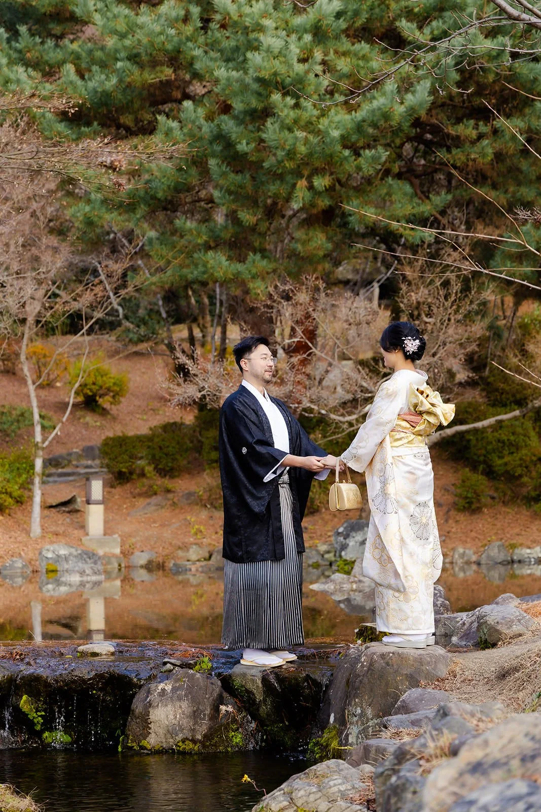 Kimono proposal photoshoot at Maruyama Koen, Kyoto