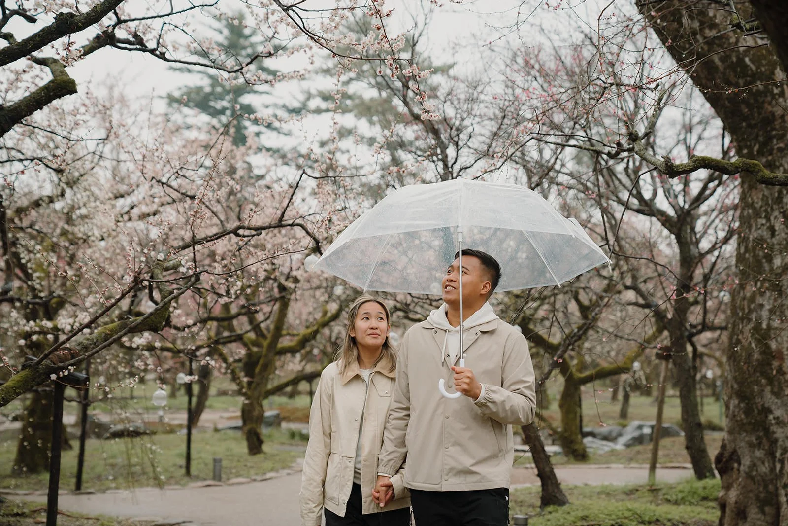 Proposal moment Kitano Tenmangu rain Kyoto