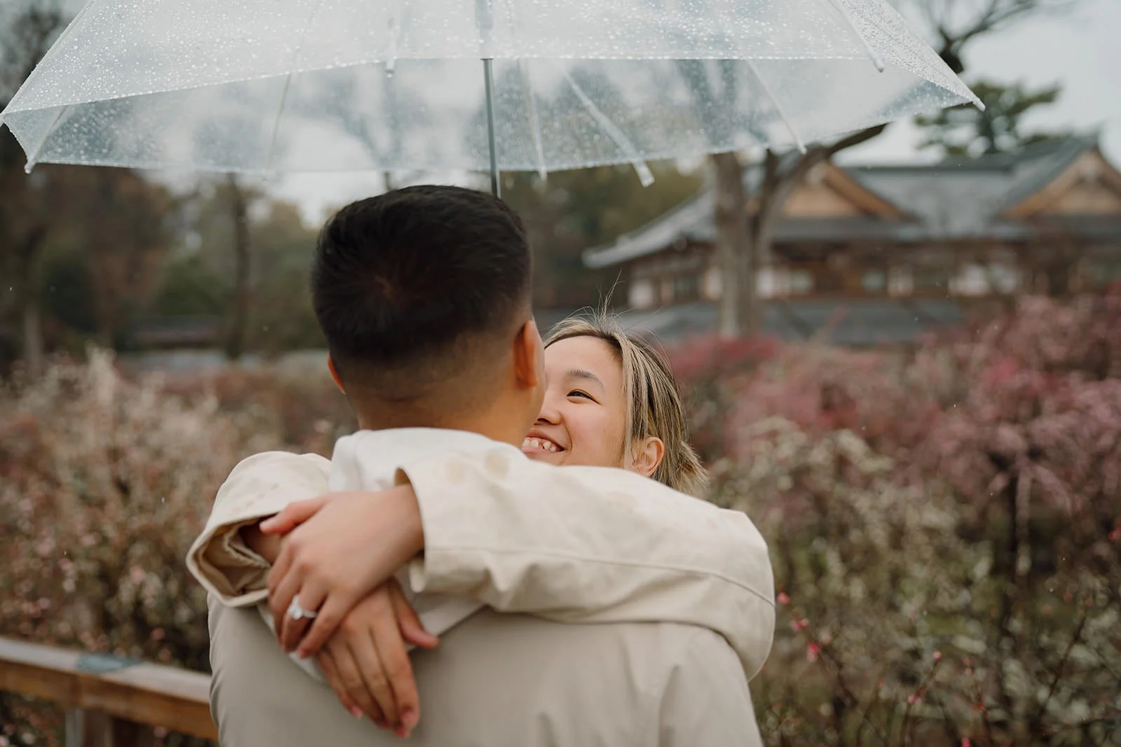 Rainy day proposal Kitano Tenmangu Kyoto
